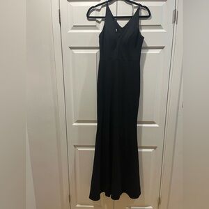 BHLDN “Jones” Dress – Black V-Neck Bridesmaid / Formal Dress Size 2